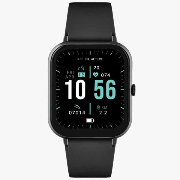 Reflex Active Series 23 Black Case & Black Silicone Strap Watch | Reflex