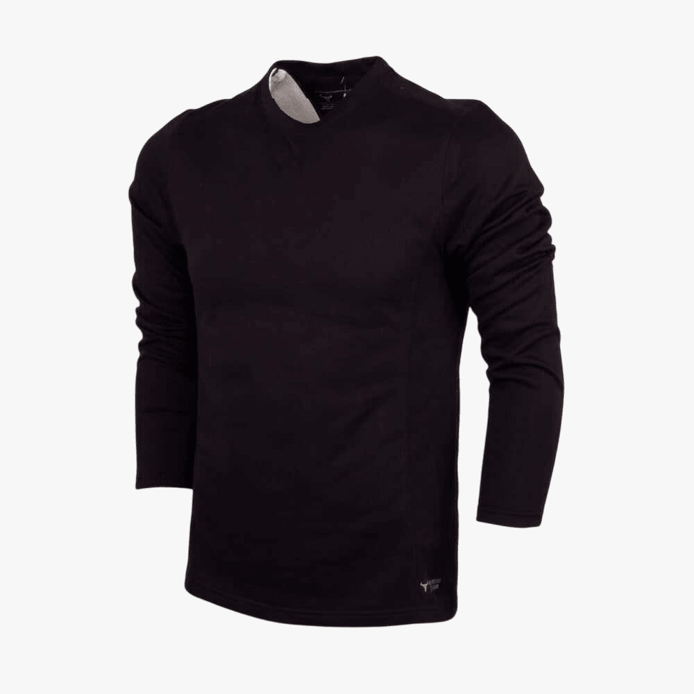Wildebees Mens Thermal Fleece Base Layer Top Black | Wildebees
