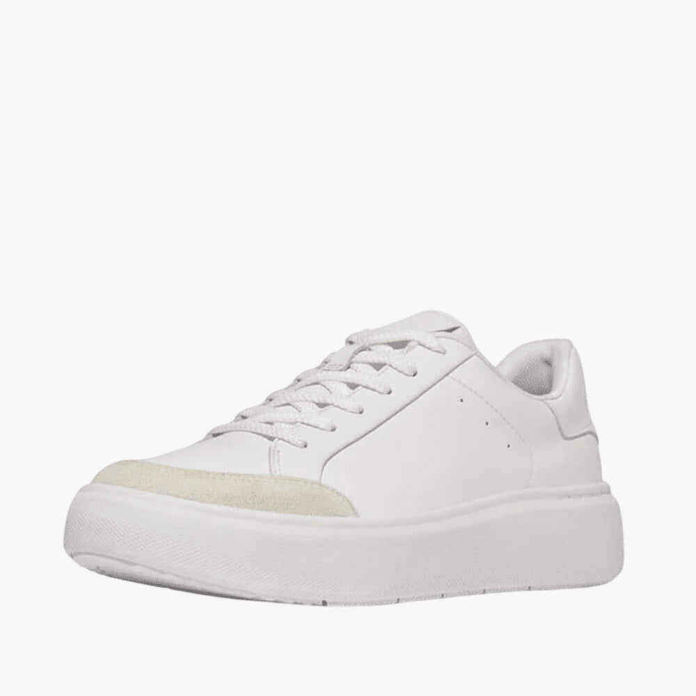 Fit Flop Womens Urban White Leather Sued Sneaker | Fit Flop