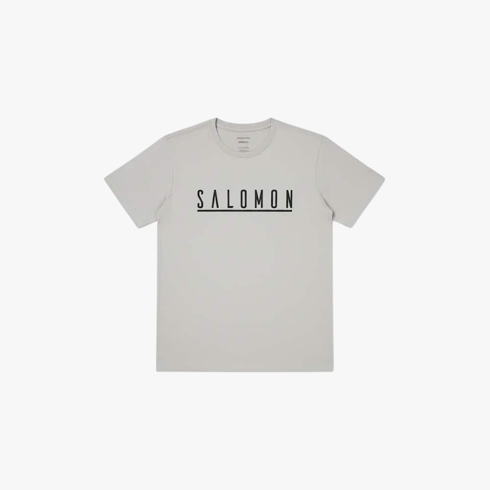 Salomon Mens Underscore Short Sleeve Tee Grey | Salomon