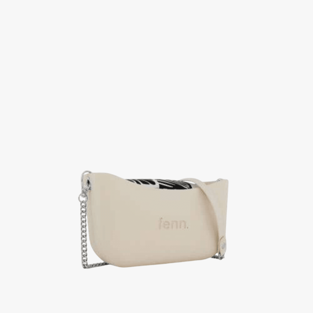 Fenn Classic Handbag Champagne P103-1 Inner Silver Zip Vhampagne Silver Chain Handle | Fenn
