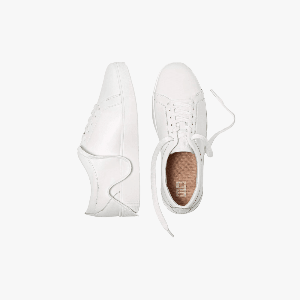 Fit Flop Womens Rally Leather Sneaker White Fit Flop