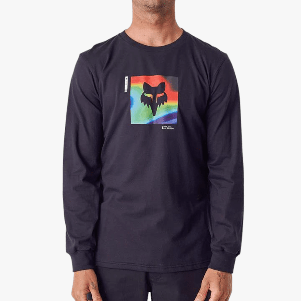 Fox Mens Mri Long Sleeve Tee Black Fox