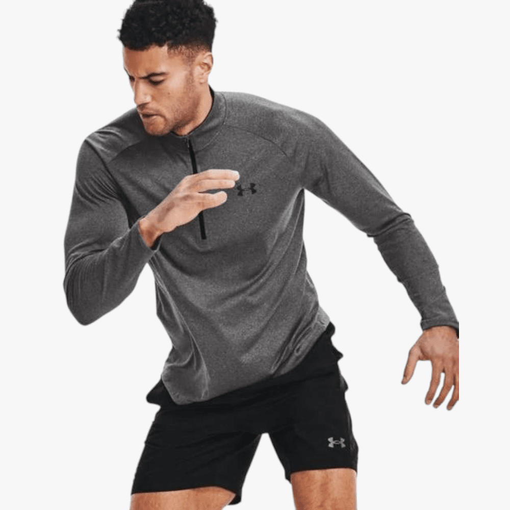 Under Armour Mens Tech 1/2 Zip Sweater 090 Grey Mel Under Armour