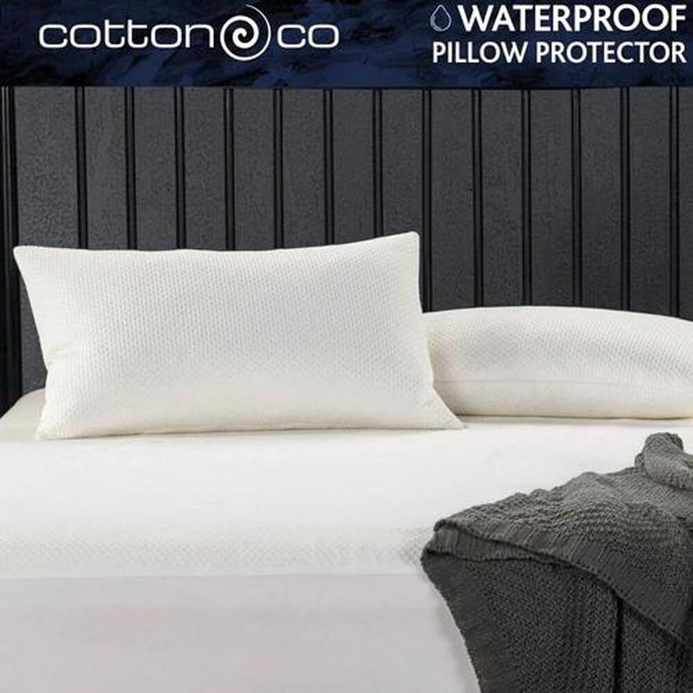 Cotton Co Mattress Protector Queen Extra Waterproof White Cotton Co
