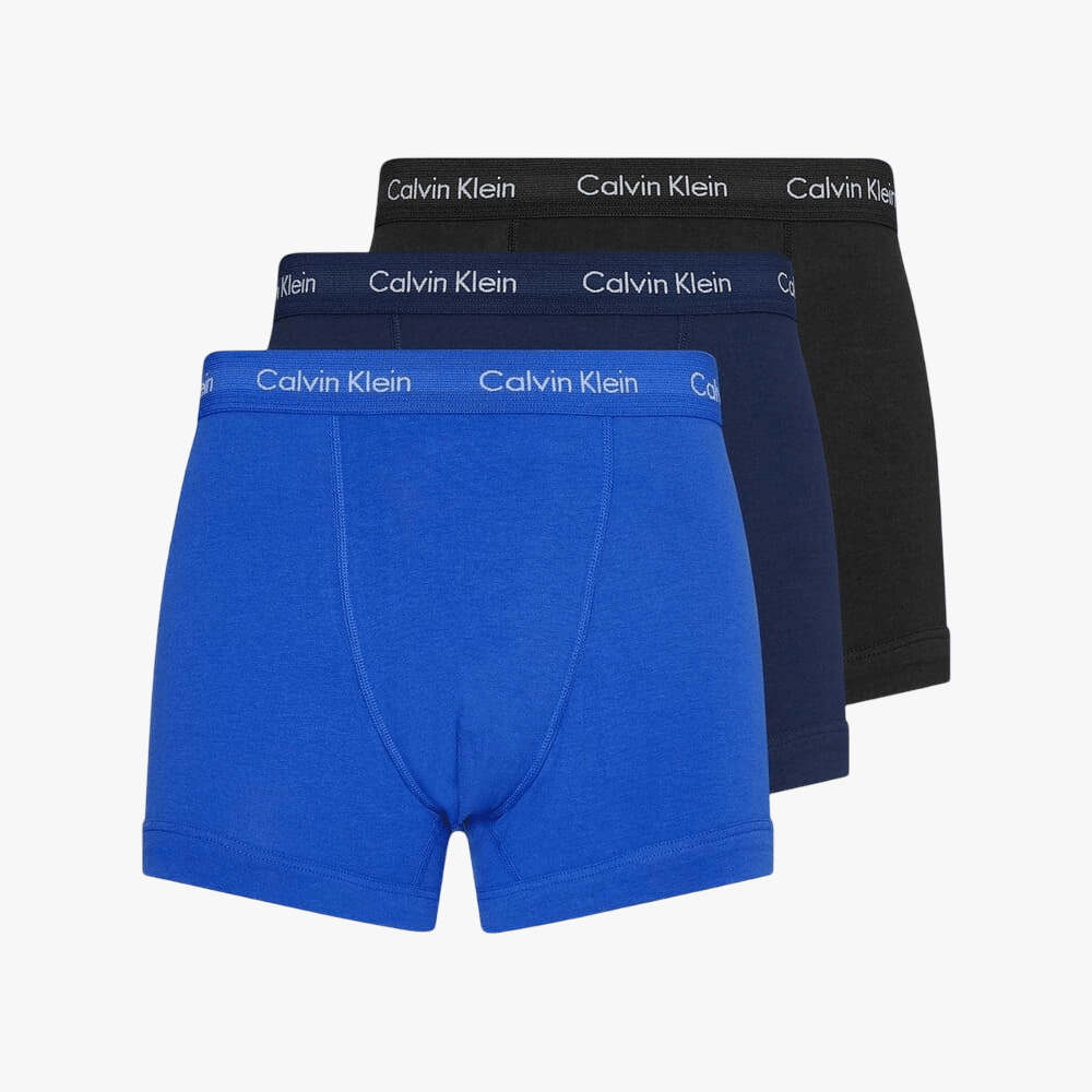 Calvin Klein Mens 3Pack Trunks Blue Multi | Calvin Klein