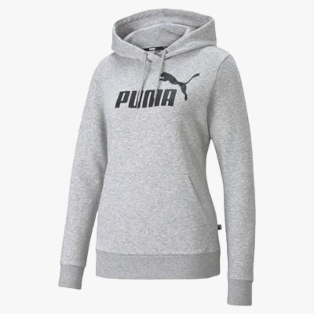 Puma Womens Ess Logo Hoodie Fl W Light Gray Heather | Puma