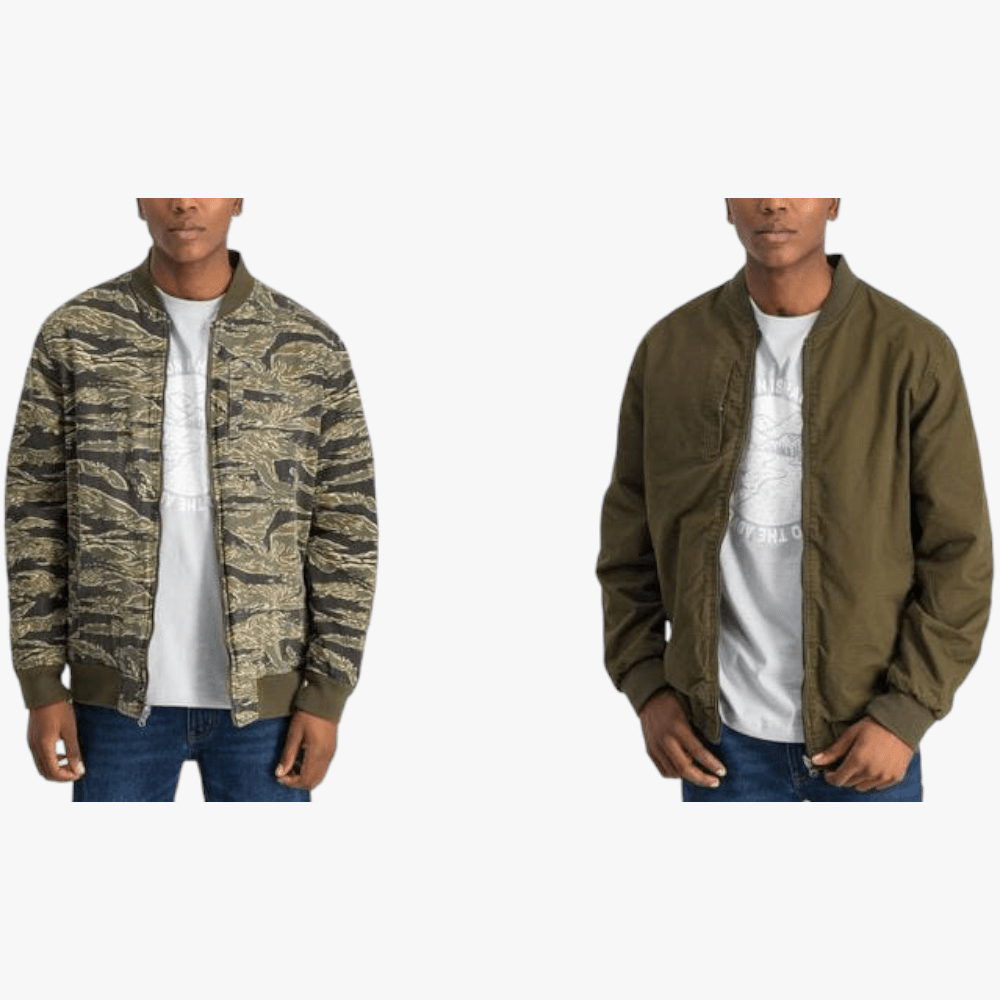 Jeep Mens Reversable Bomber Jackets Fatigue Camo | Jeep