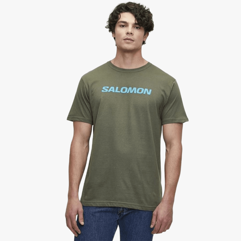 Salomon Mens Core Logo Short Sleeve Tee Grape Leaf | Salomon
