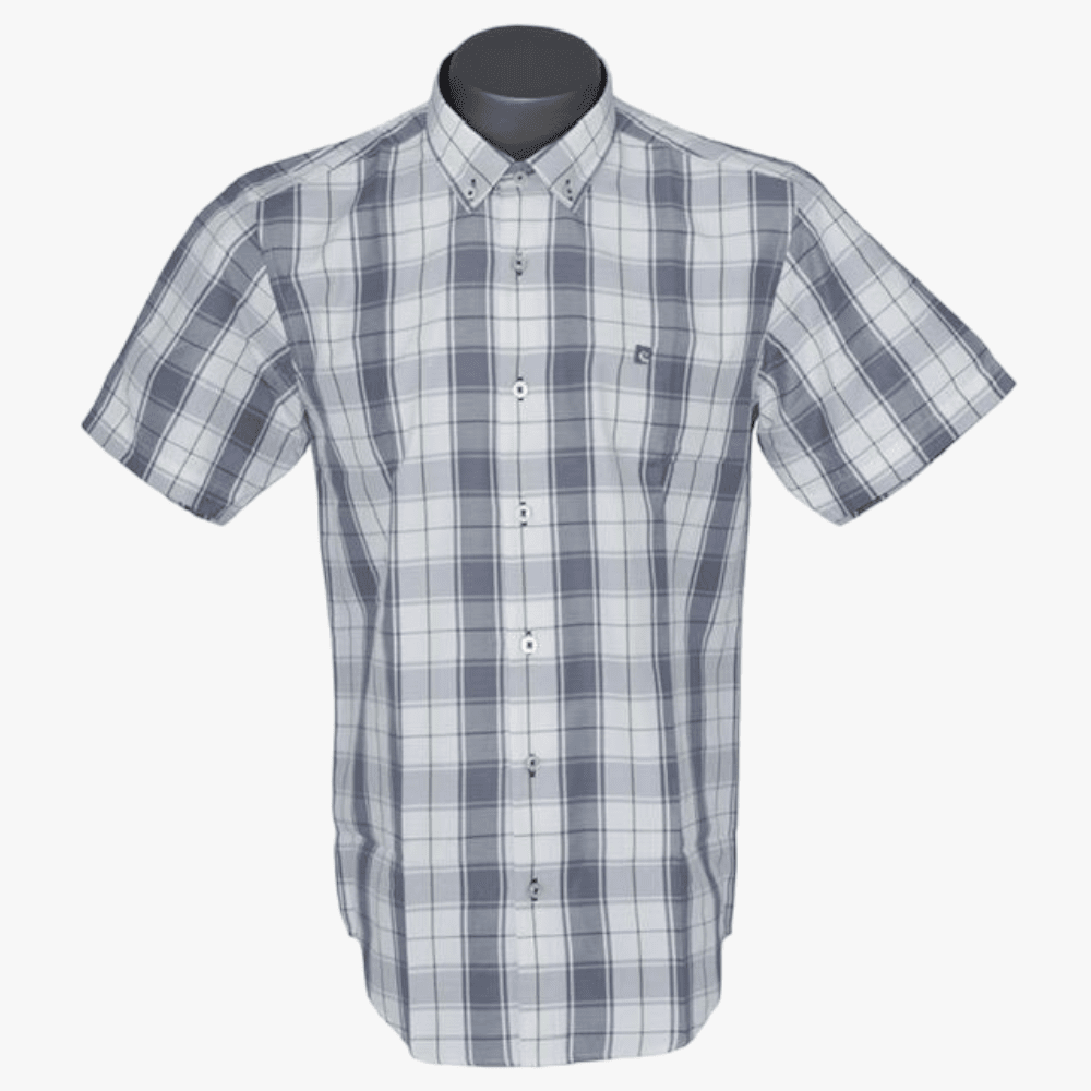 Pierre Cardin Mens Short Sleeve Shirt Grey | Pierre Cardin
