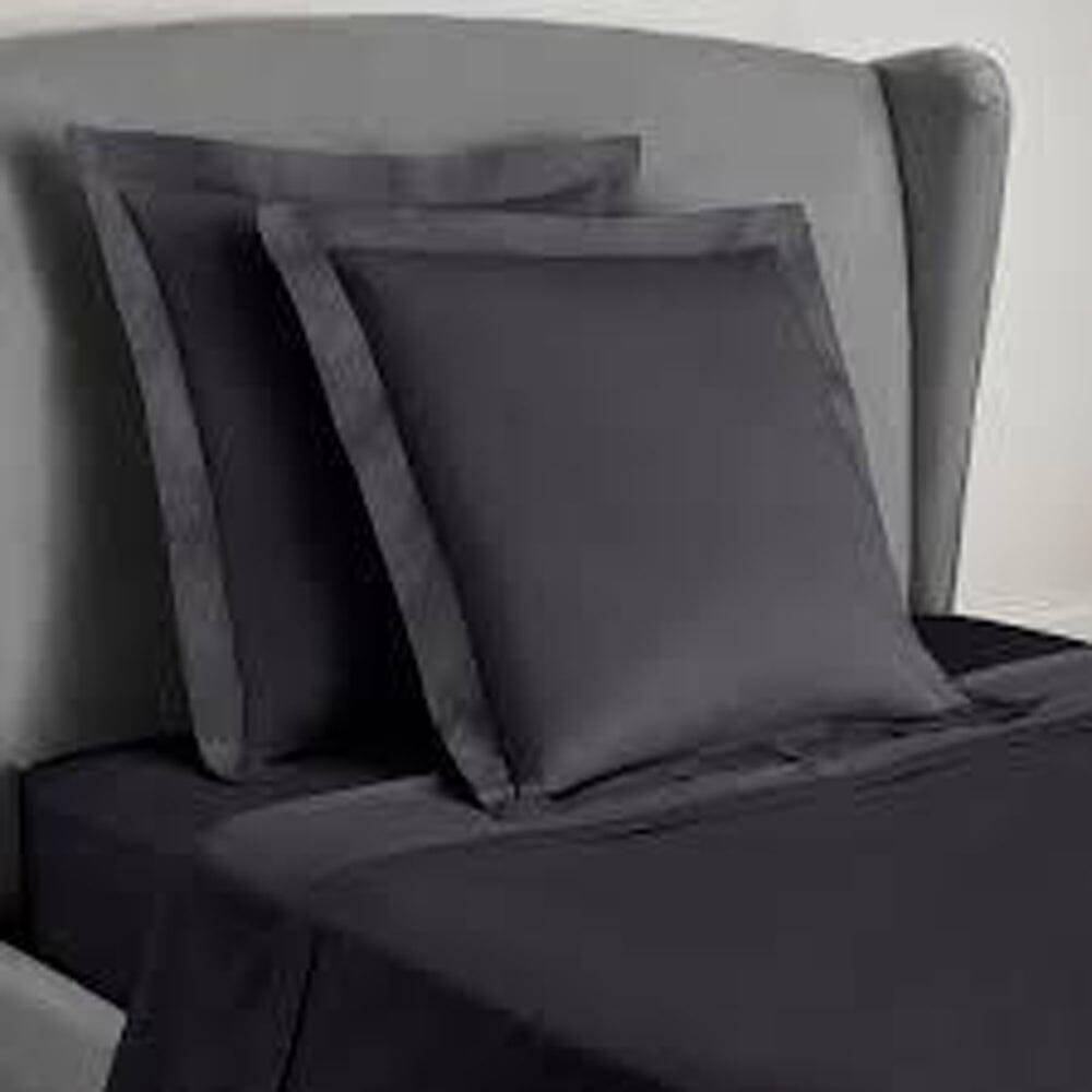 Cotton Co 4Oo Thread Oxford Standard Pillow Case Pair Black Cotton Co