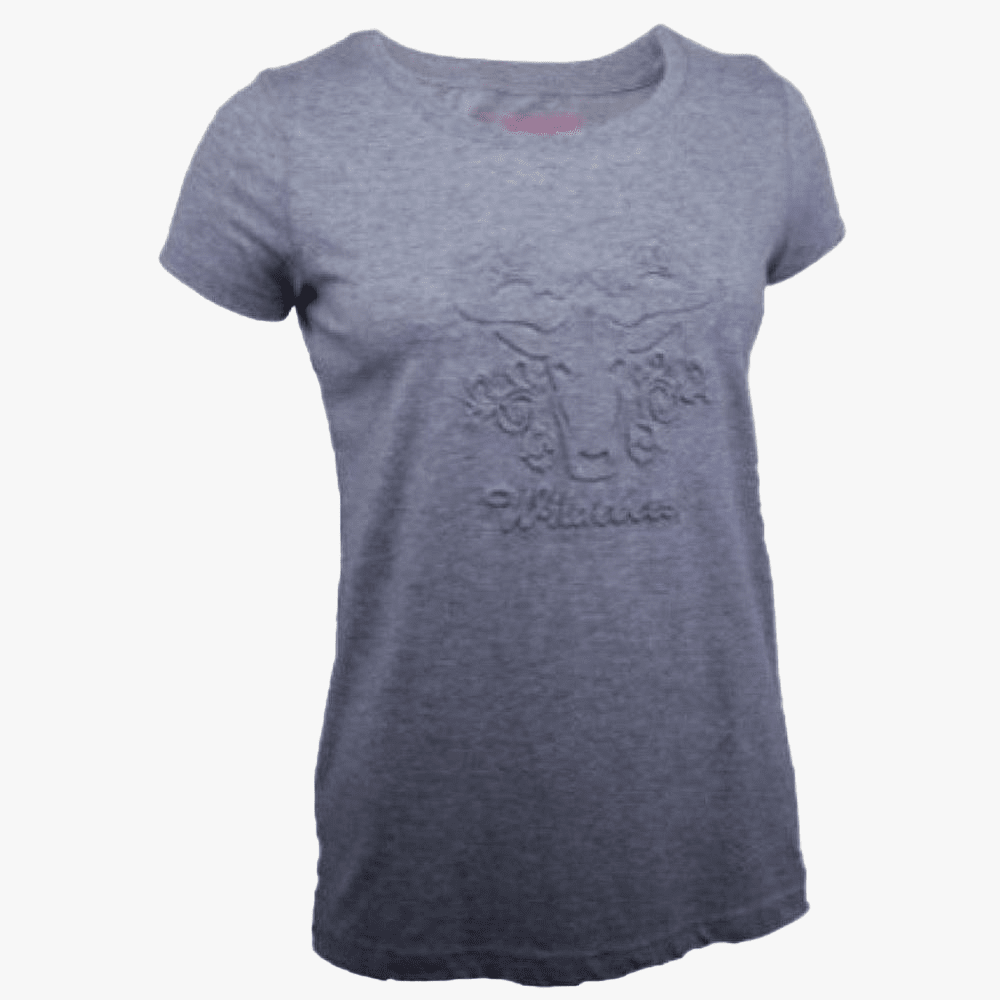 Wildebees Ladies Filagree Short Sleeve Tee Grey Melange | Wildebees