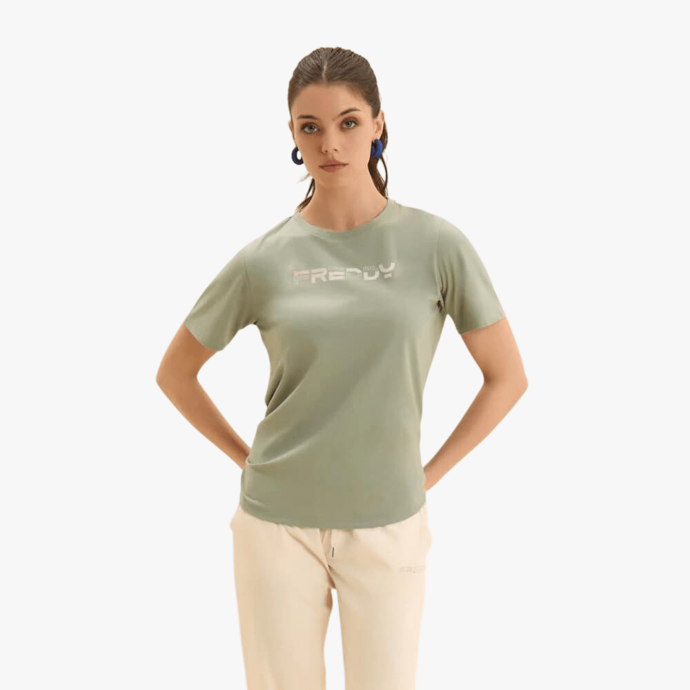 Freddy Womens Holographic Tee Ice Green | Freddy