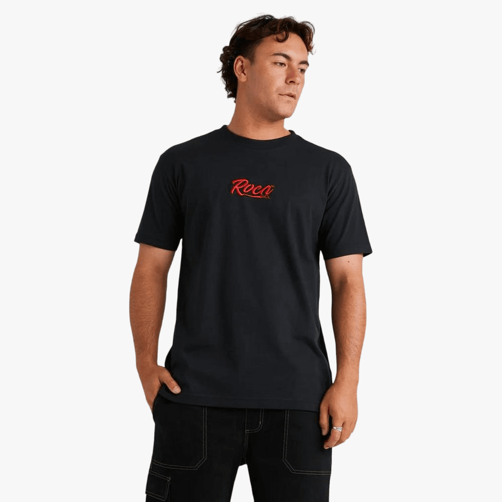 Rvca Mens Kanji Short Sleeve Tee Black | Rvca