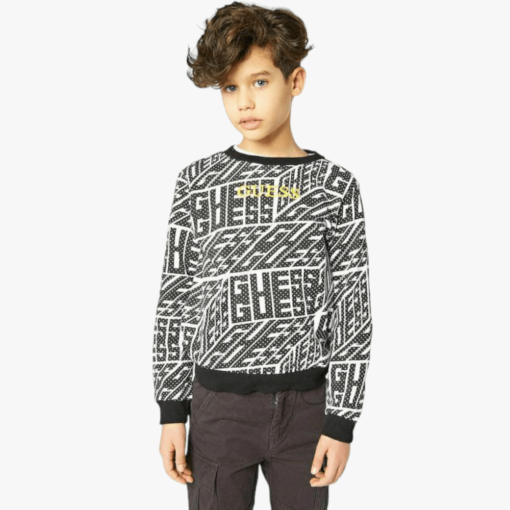 Guess Boys Long Sleeve Active Top Black Guess