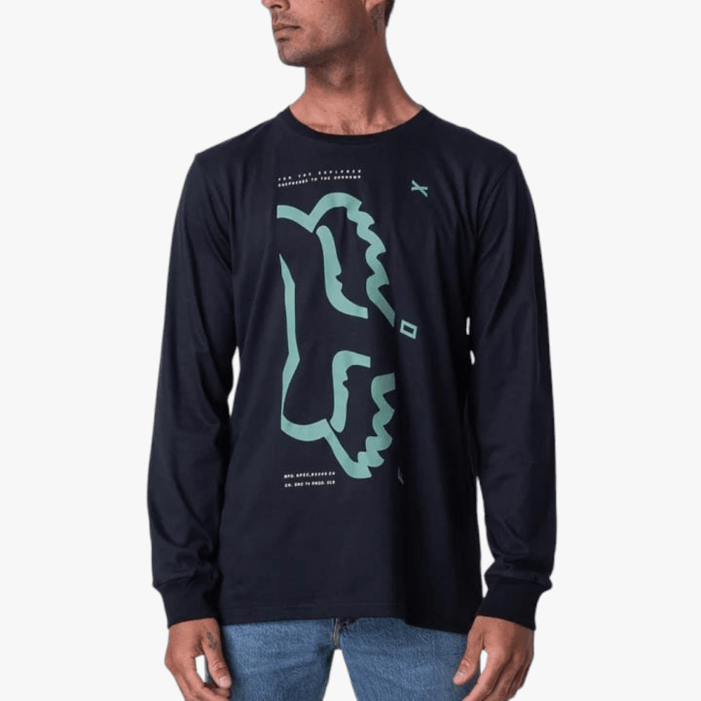 Fox Mens Warden Long Sleeve Tee Black | Fox