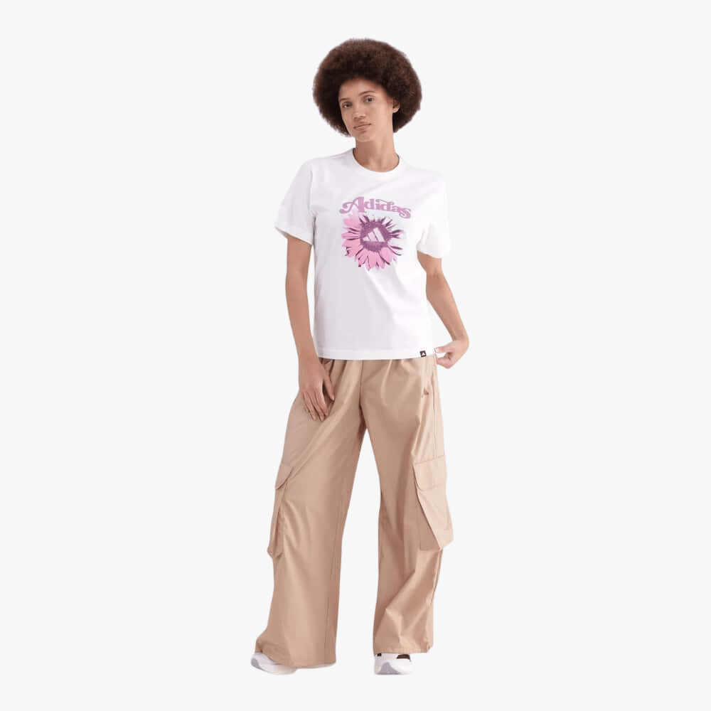 Adidas Womens Floral Short Sleeve Tee White | Adidas
