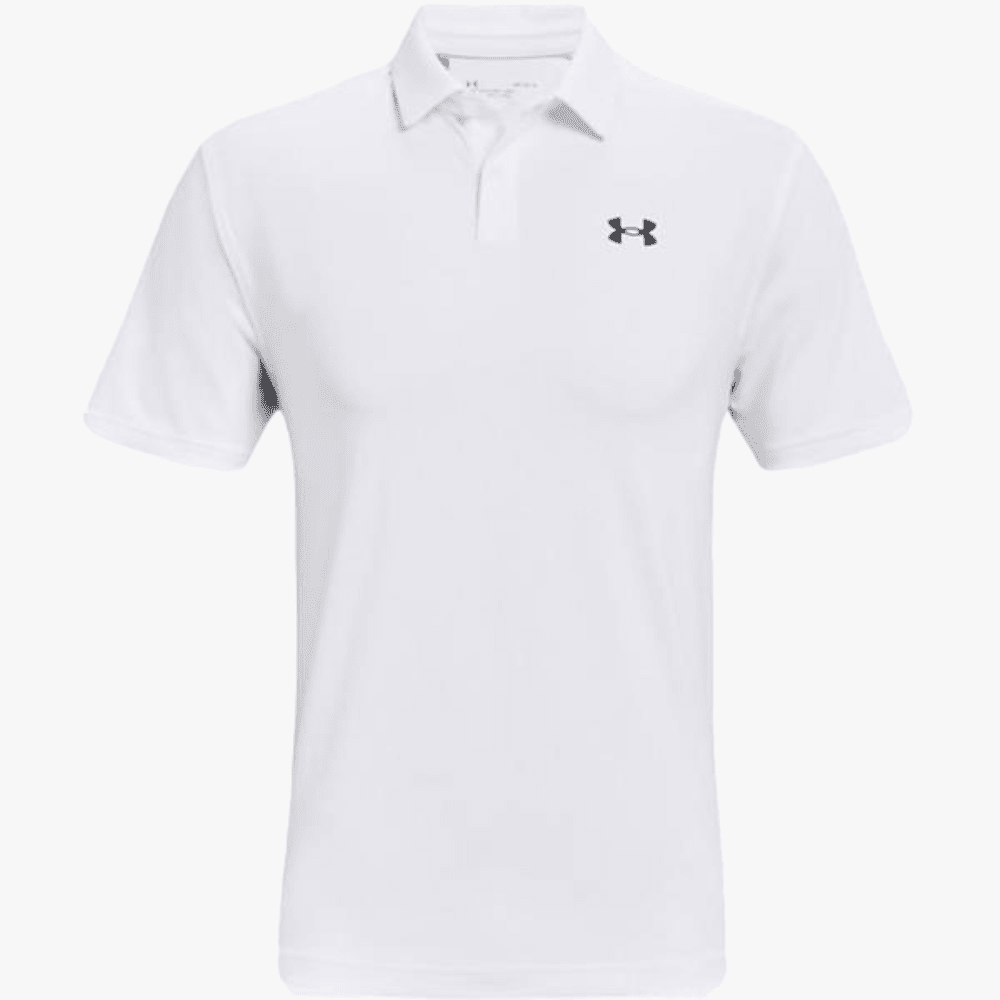 Under Armour Mens T2g Short Sleeve Polo Golfer 100 White | Under Armour