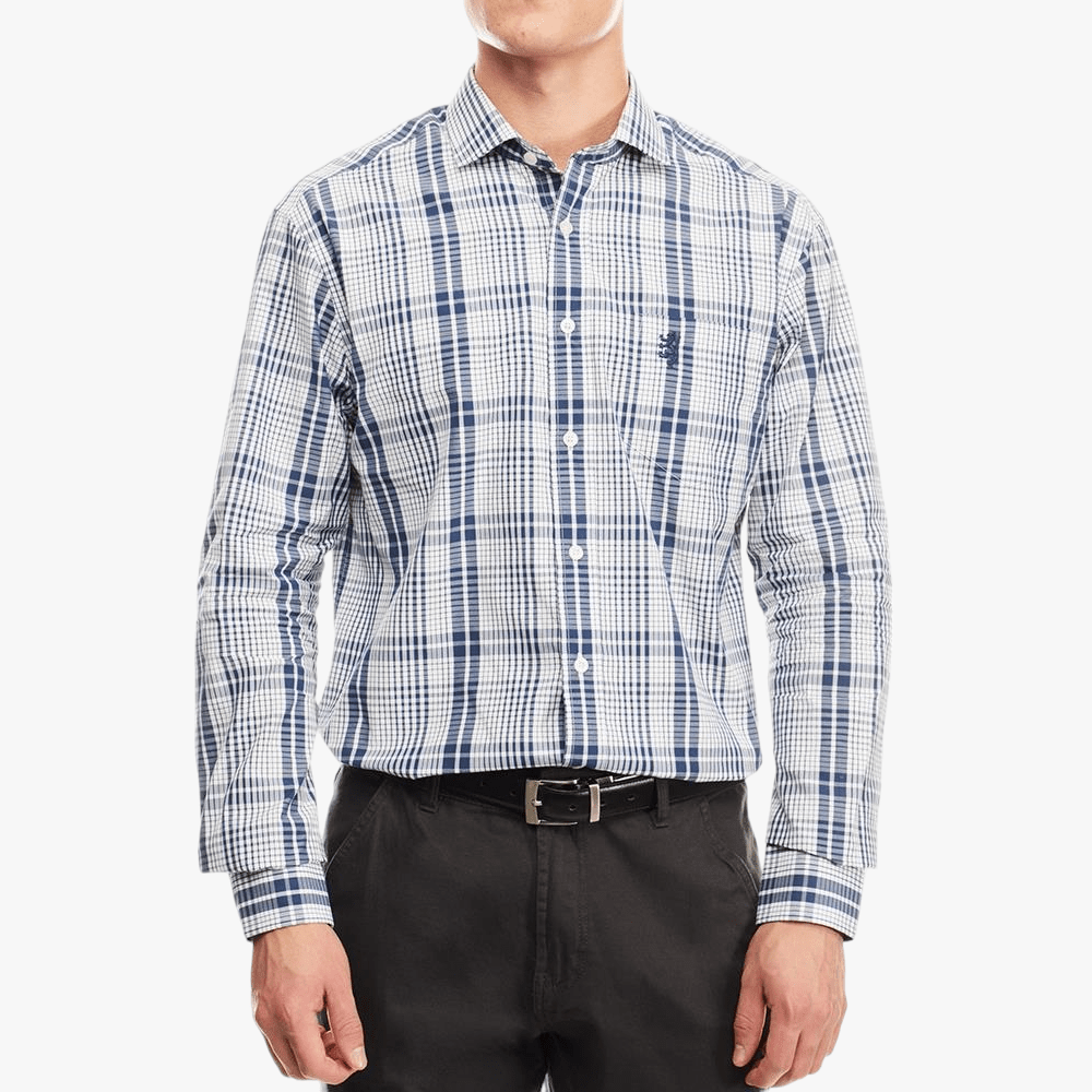 Pringle Mens Long Sleeve Tailored Check Shirt Check >241-137 | Pringle