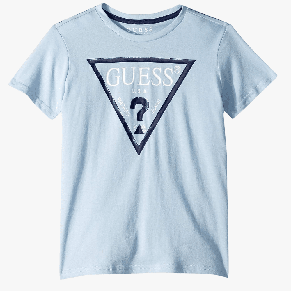 Guess Kids Core Triangle Short Sleeve Tee Best Coast Blue Guess