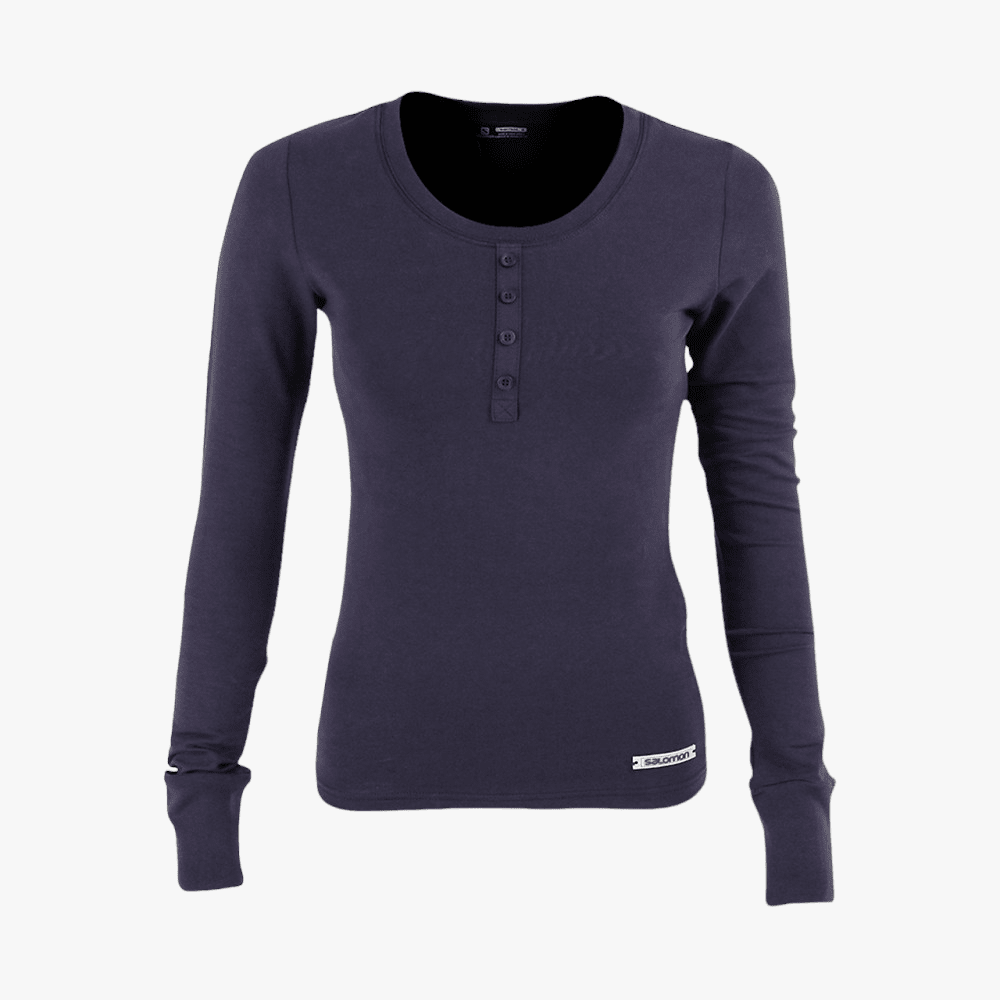 Salomon Womens Long Sleeve Tee Navy | Salomon