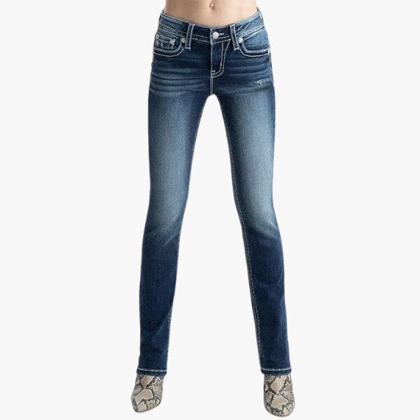 Miss Mee Womens Aztec Totem Mid Rise Skinny Jeans Med Vintage Miss Me