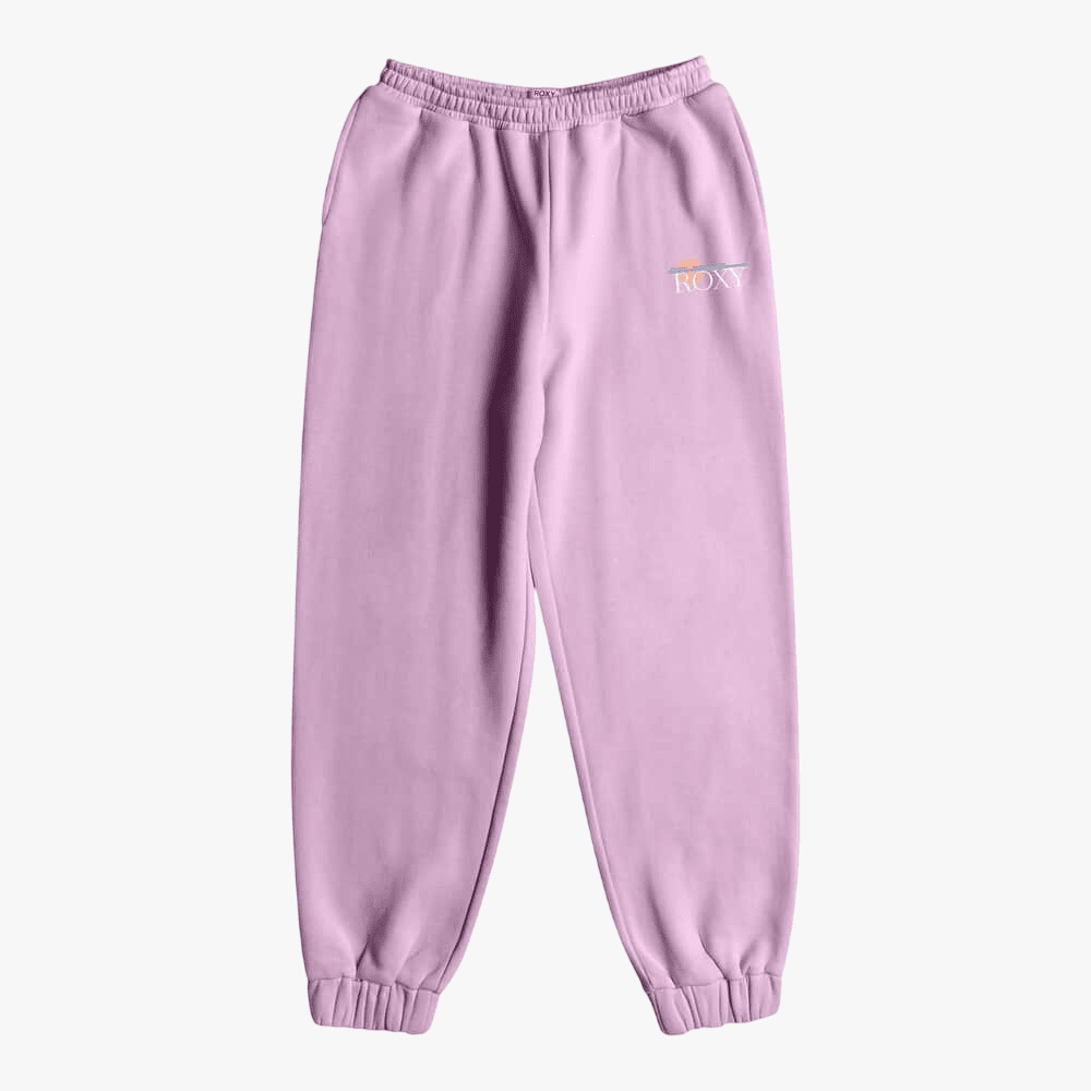 Roxy Girls Surf Feeling Wide Brushed Fleece Trackpants Crocus Petal | Roxy