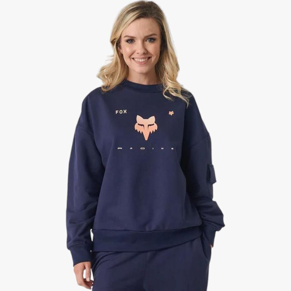 Fox Womens Rkane Crew Sweater Navy | Fox