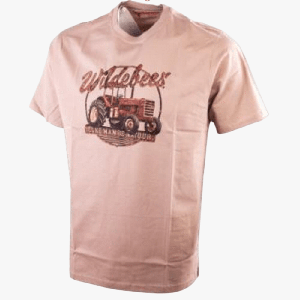 Wildebees Mens Vintage Farm Day Short Sleeve Tee Desert Sand | Wildebees