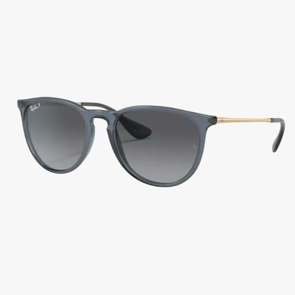 Rayban Erika Transparent Blue Frame Sunglass Polarized Grey Lens Rayban