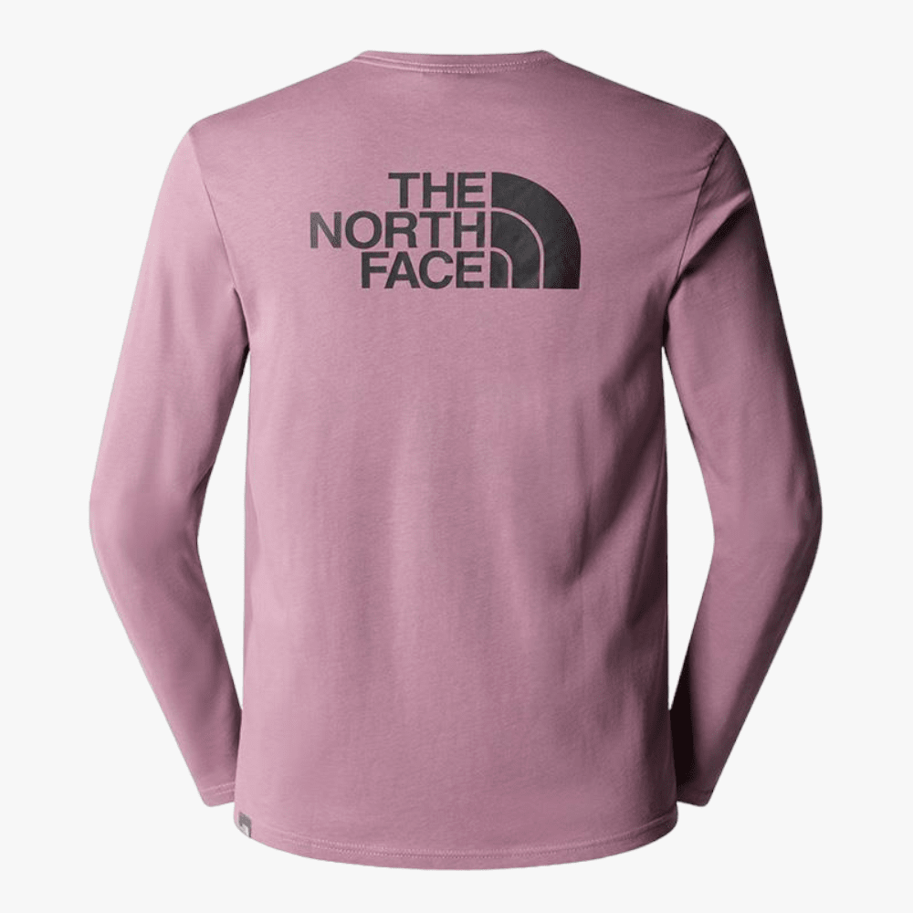 The North Face Mens Easy Long Sleeve Tee Fawn Grey The North Face