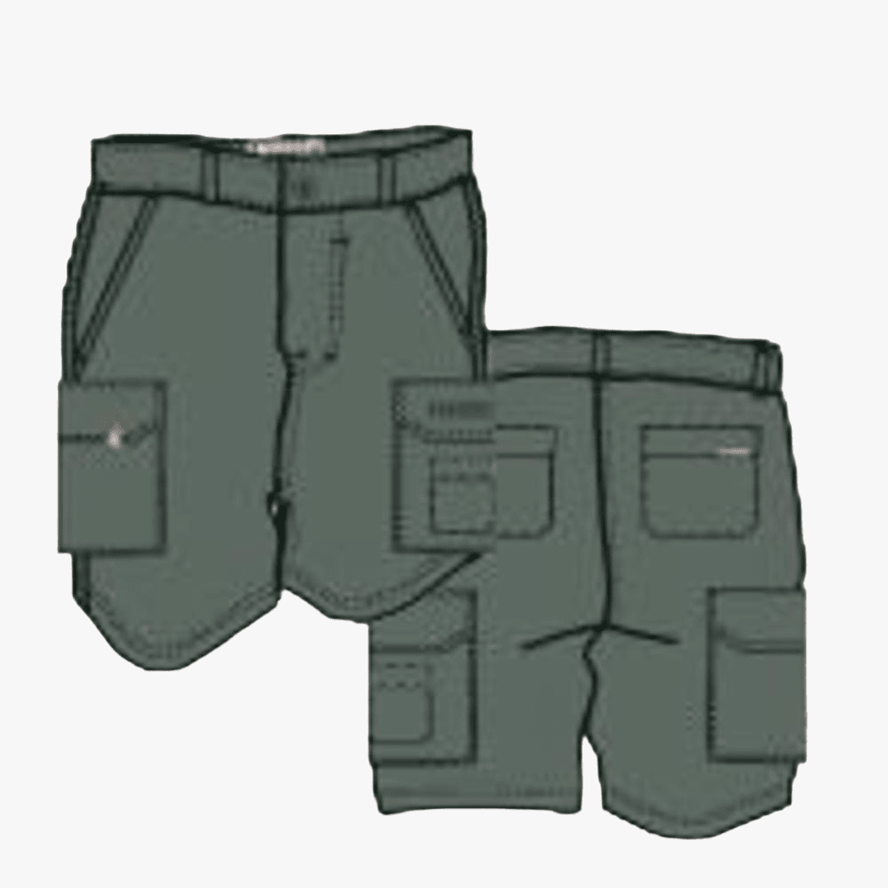 Kakiebos Mens 21Cm Fisxed Waist Shorts Olive | Kakiebos