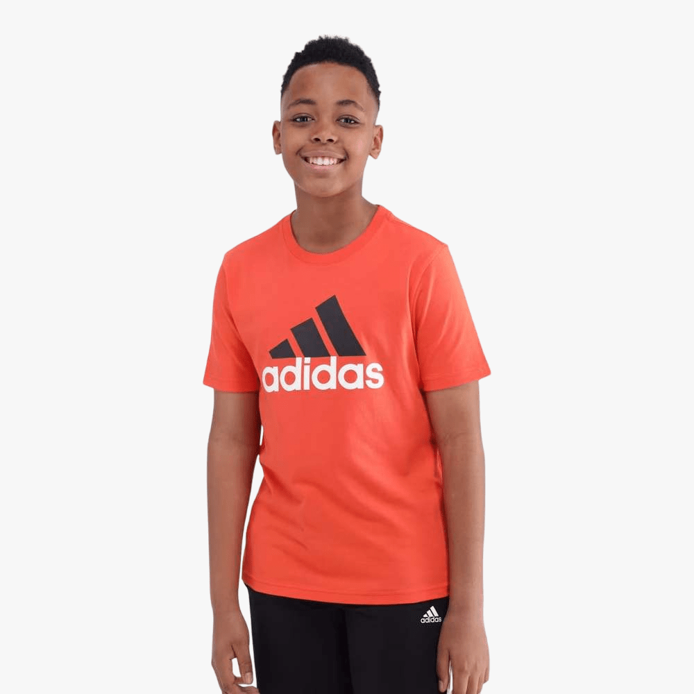 Boys red adidas shirt on sale