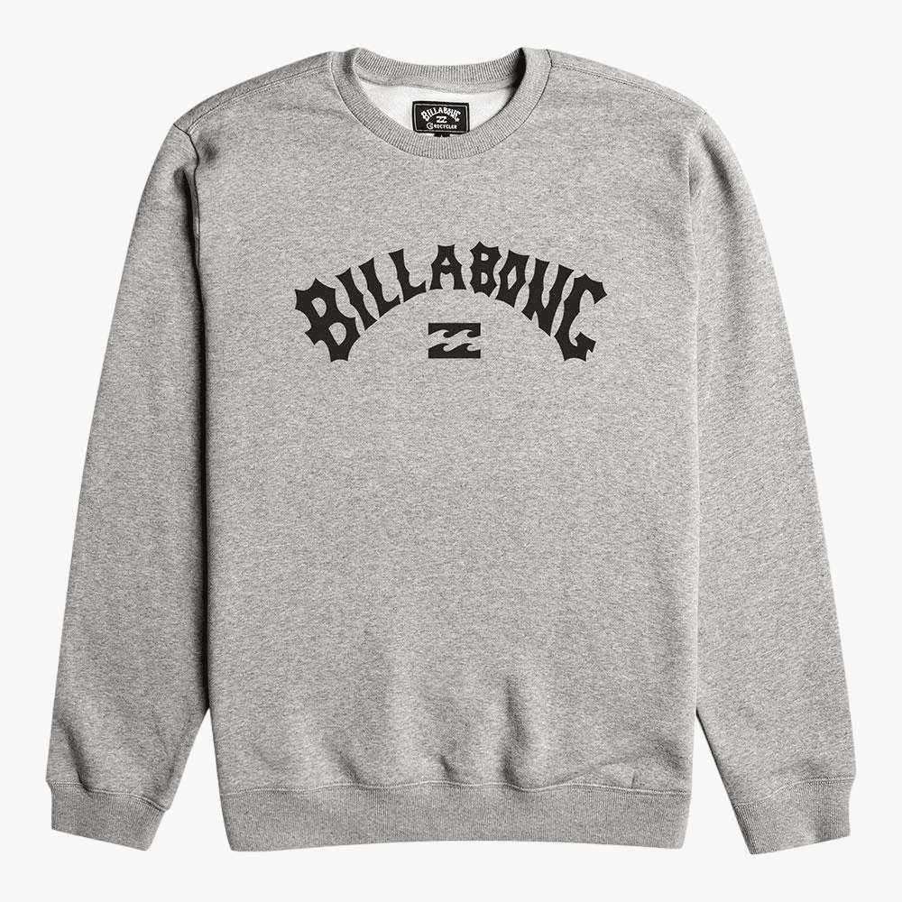 Billabong Mens Arch Wave Sweater Light Grey Heather Billabong