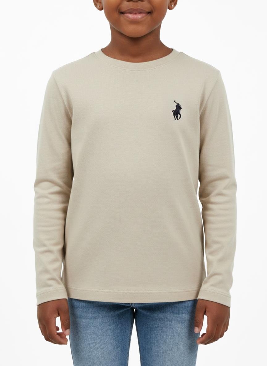 Polo Girls Mia Long Sleeve Tee Putty | Polo