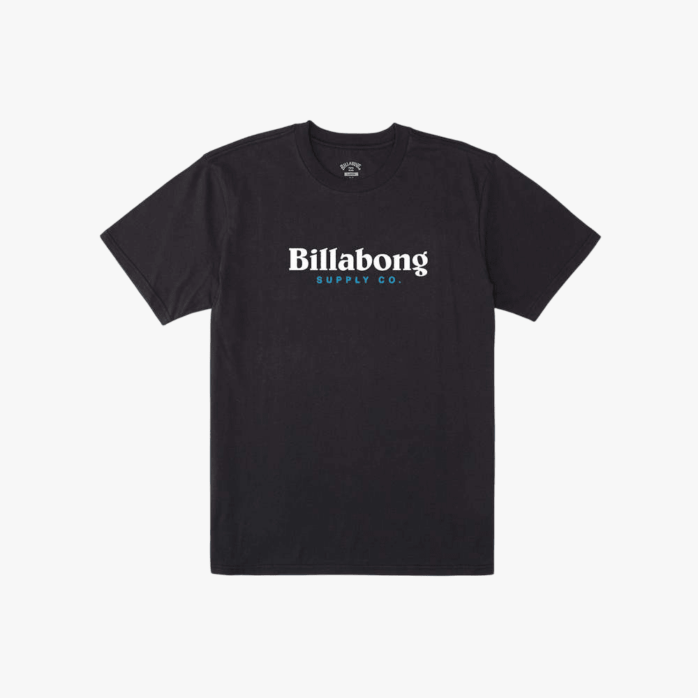 Billabong Mens Walled Word Short Sleeve Tee Black | Billabong