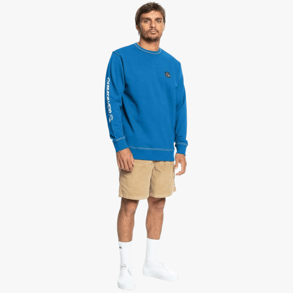 Quiksilver Mens Original Crew Sweater Vallarata Blue Quiksilver