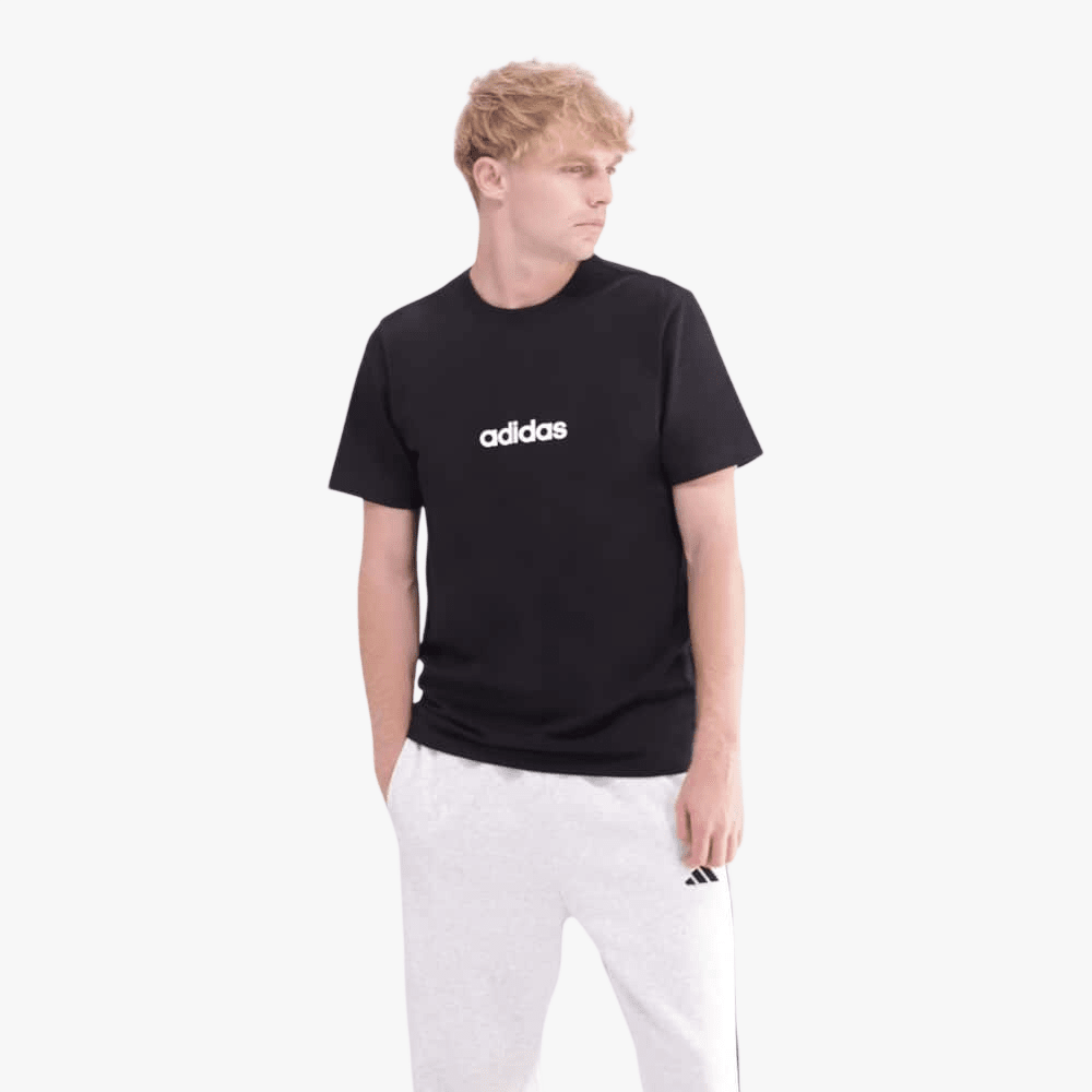 Adidas Mens Lin Sj Short Sleeve Tee Black