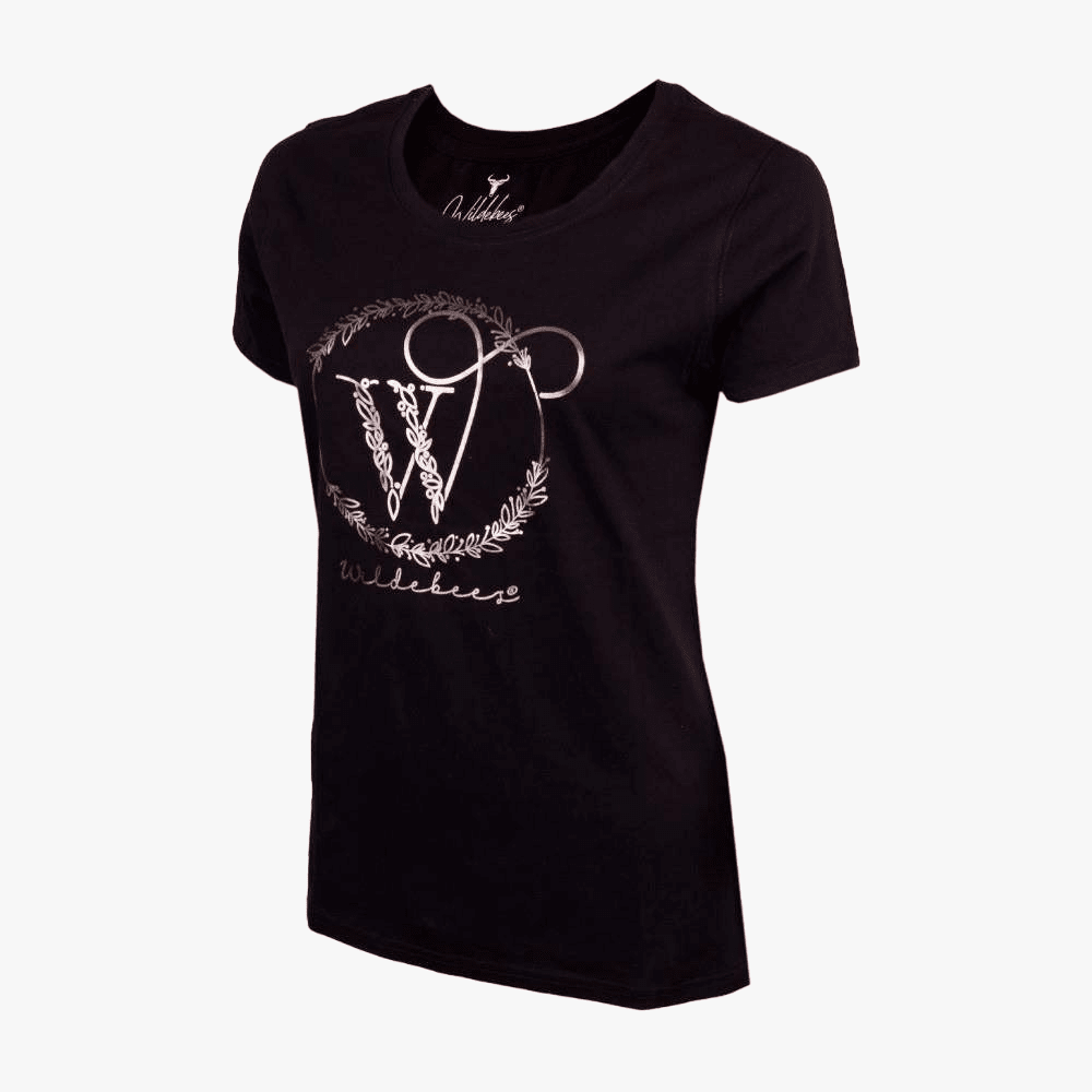 Wildebees Womens Infinity Foil Short Sleeve Tee Black | Wildebees