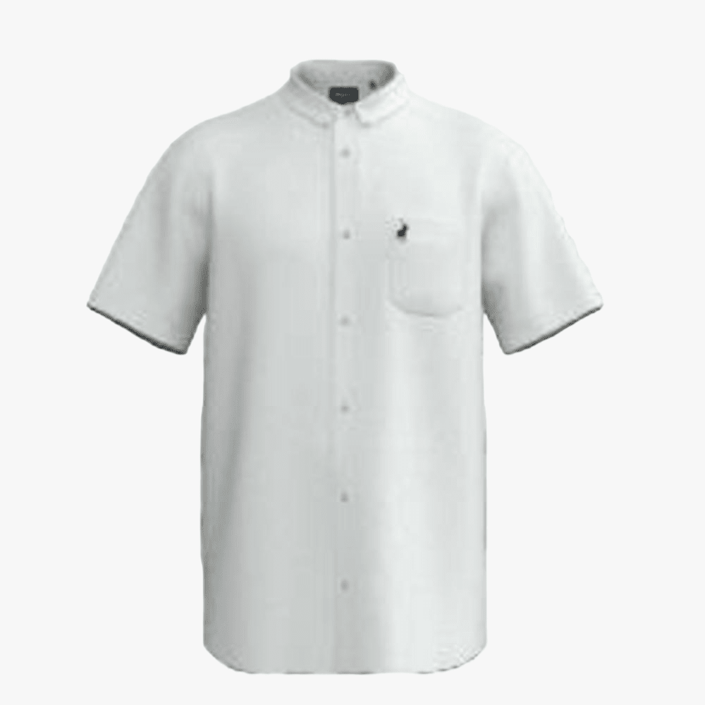 Polo Mens Textured Short Sleeve Shirt White | Polo