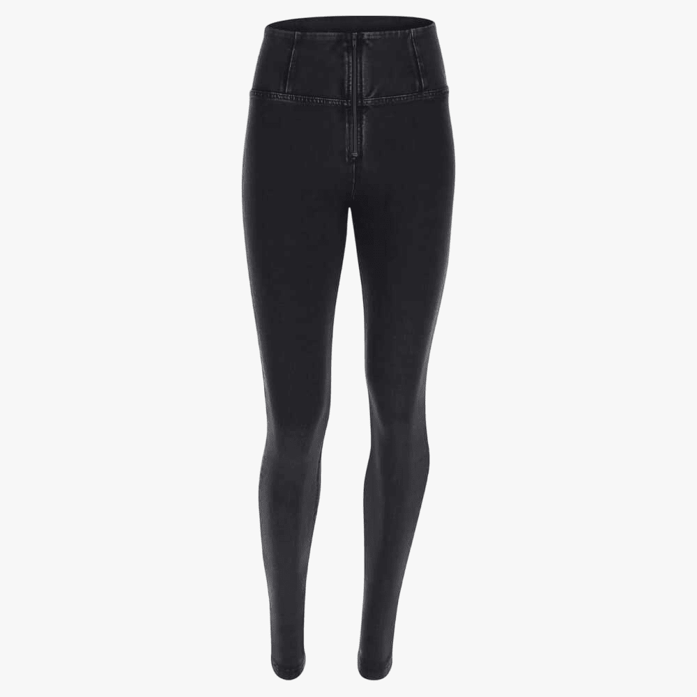 Freddy Ladies Black Black Stitch High Waist Long Length Jean | Freddy