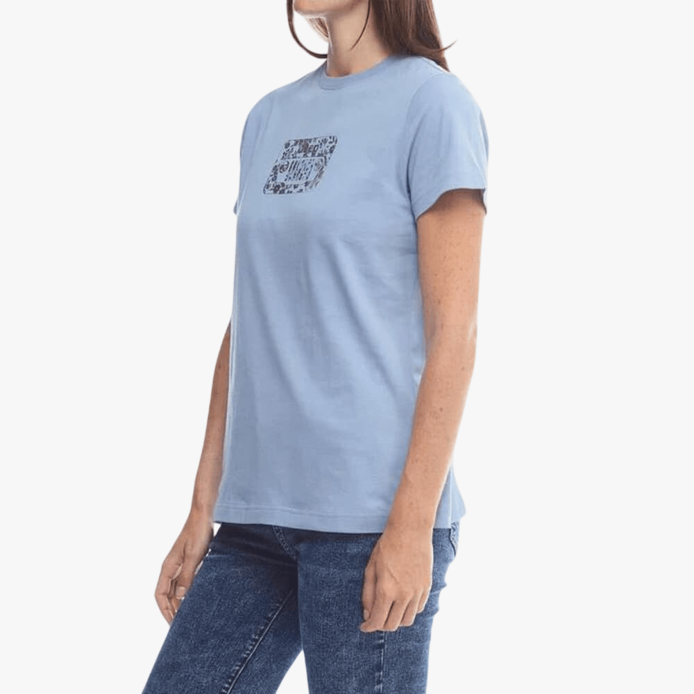 Jeep Womens Essential Foil Tee Faded Denim | Jeep