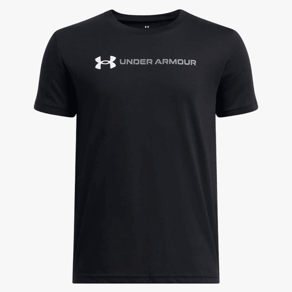 Under Armour Boys Logo Wordmark Short Sleeve Tee 001 Black | Under Armour