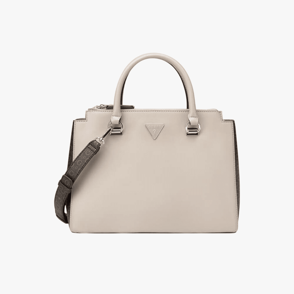 Guess Phyllis Satchel Handbag Taupe | Guess