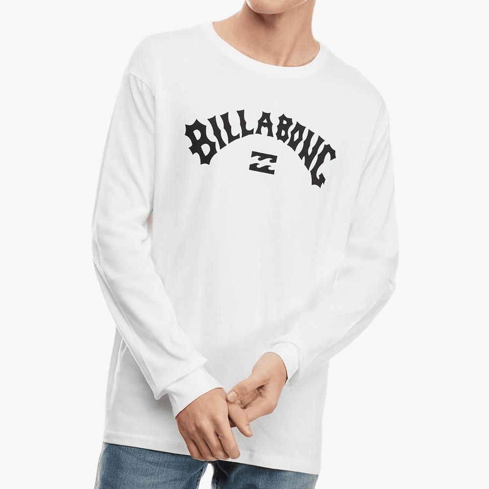 Billabong Mens Arch Waves Long Sleeve Tee White Billabong