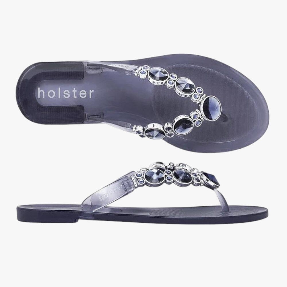 Holster Womens Embellish Sandal Clear Midnight Blue Holster