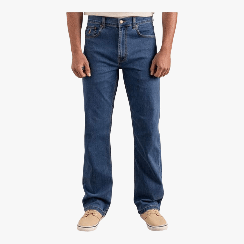 Polo Mens Paul Comfort Fit Relaxed Leg Stretch Denim Stone Wash | Polo