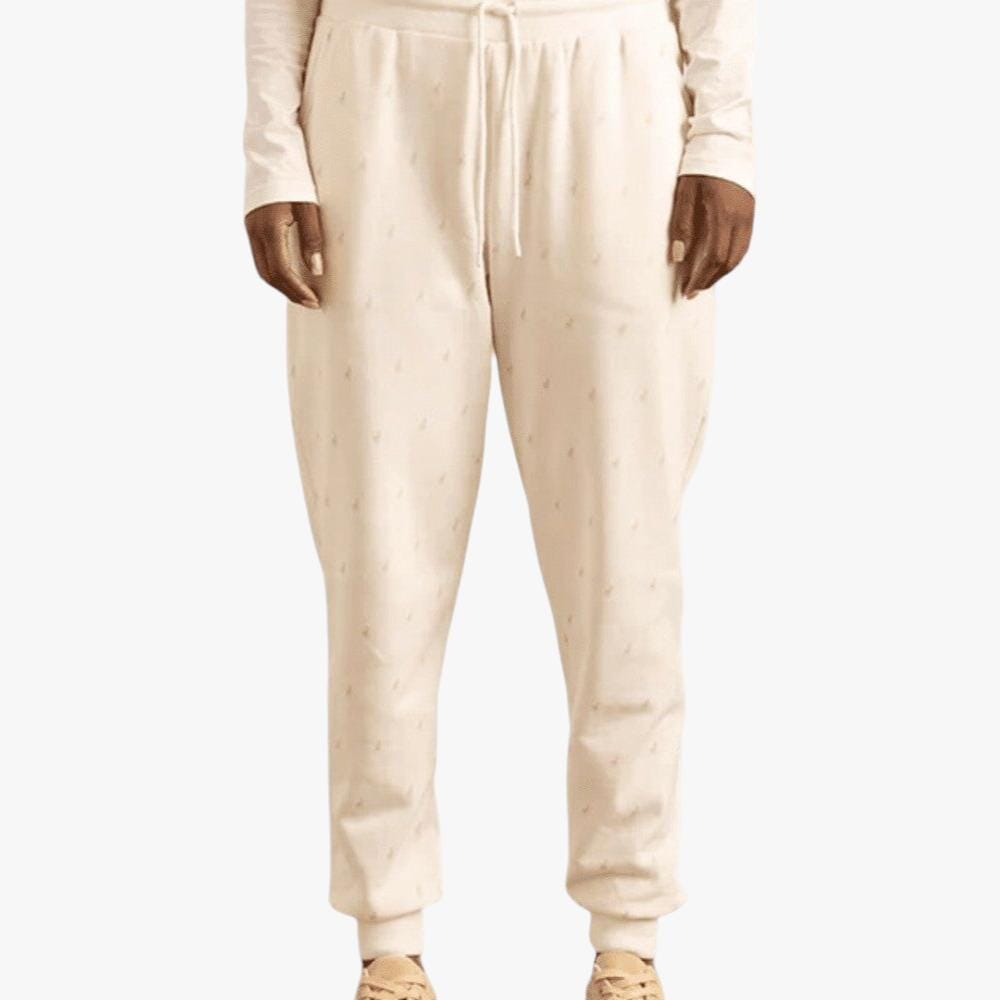 Polo Womens Monogram Track Pants Stone Polo