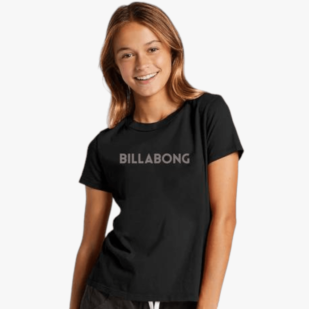 Billabong Girls Serenity Short Sleeve Tee Off Black Billabong