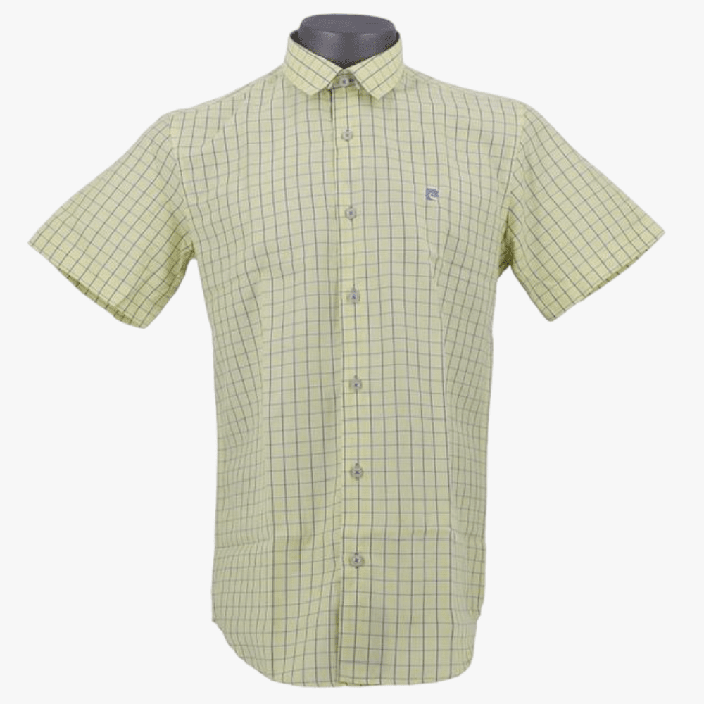 Pierre Cardin Mens Short Sleeve Shirt Lemon | Pierre Cardin